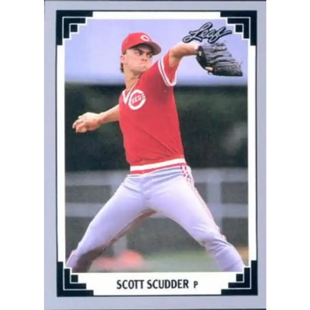 1991 Leaf #183 Scott Scudder NM-MT Cincinnati Reds Baseball Card - Baseball Card Single
