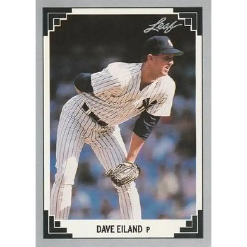 1991 Leaf #184 Dave Eiland NM-MT New York Yankees Baseball Card - Baseball Card Single