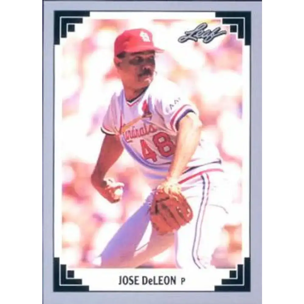 1991 Leaf #190 Jose DeLeon NM-MT St. Louis Cardinals Baseball Card - Baseball Card Single