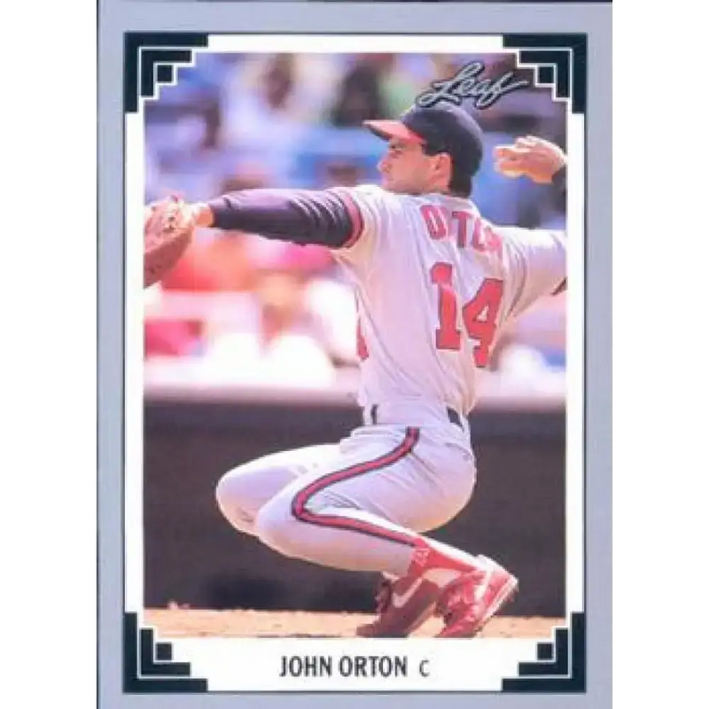1991 Leaf #191 John Orton NM-MT California Angels Baseball Card - Baseball Card Single
