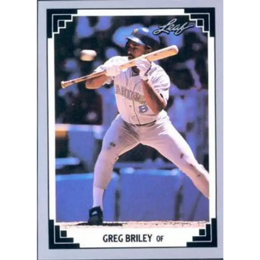 1991 Leaf #194 Greg Briley NM-MT Seattle Mariners Baseball Card - Baseball Card Single