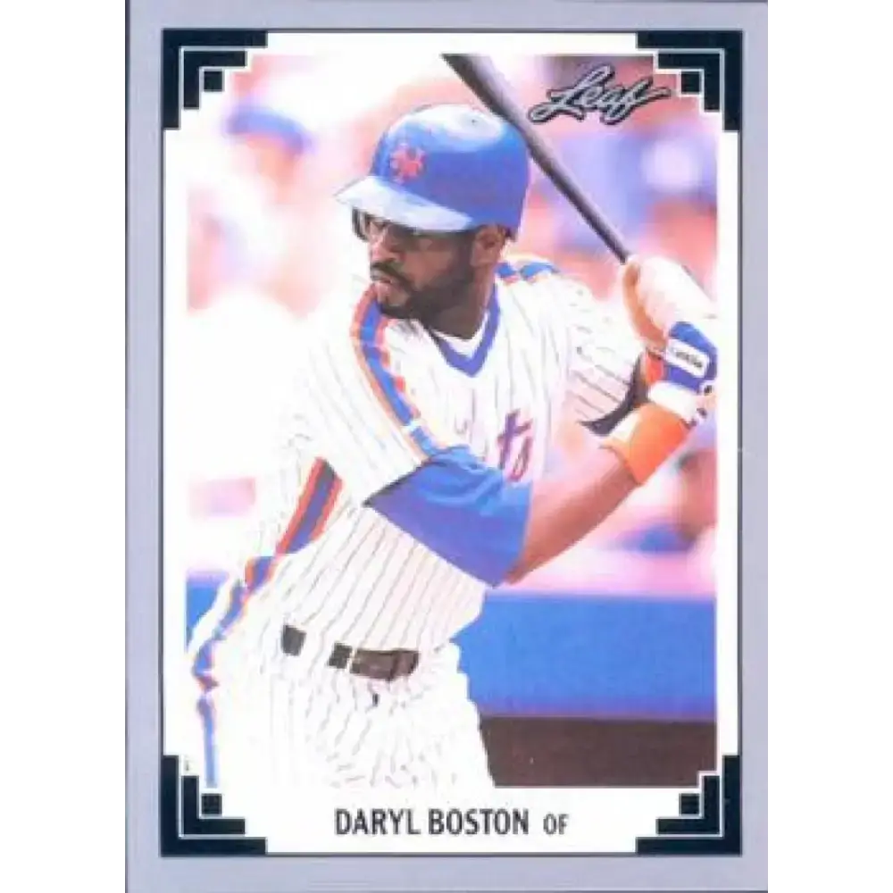 1991 Leaf #202 Daryl Boston NM-MT New York Mets Baseball Card - Baseball Card Single