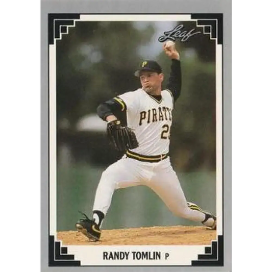 1991 Leaf #203 Randy Tomlin NM-MT RC Rookie Pittsburgh Pirates Baseball Card - Baseball Card Single