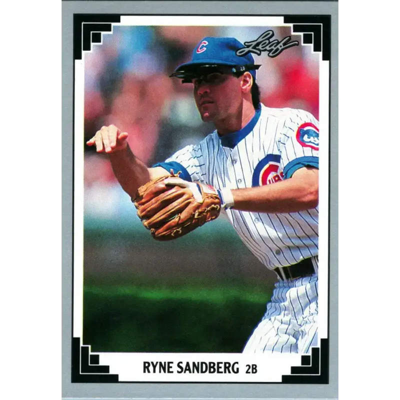 1991 Leaf #207 Ryne Sandberg NM-MT Chicago Cubs Baseball Card - Baseball Card Single