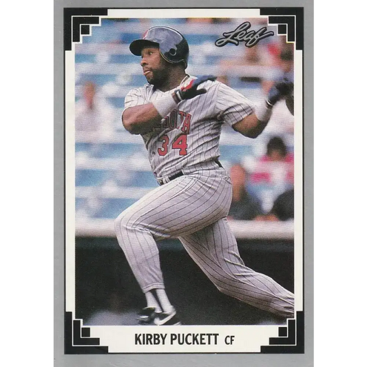 1991 Leaf #208 Kirby Puckett NM-MT Minnesota Twins Baseball Card - Baseball Card Single