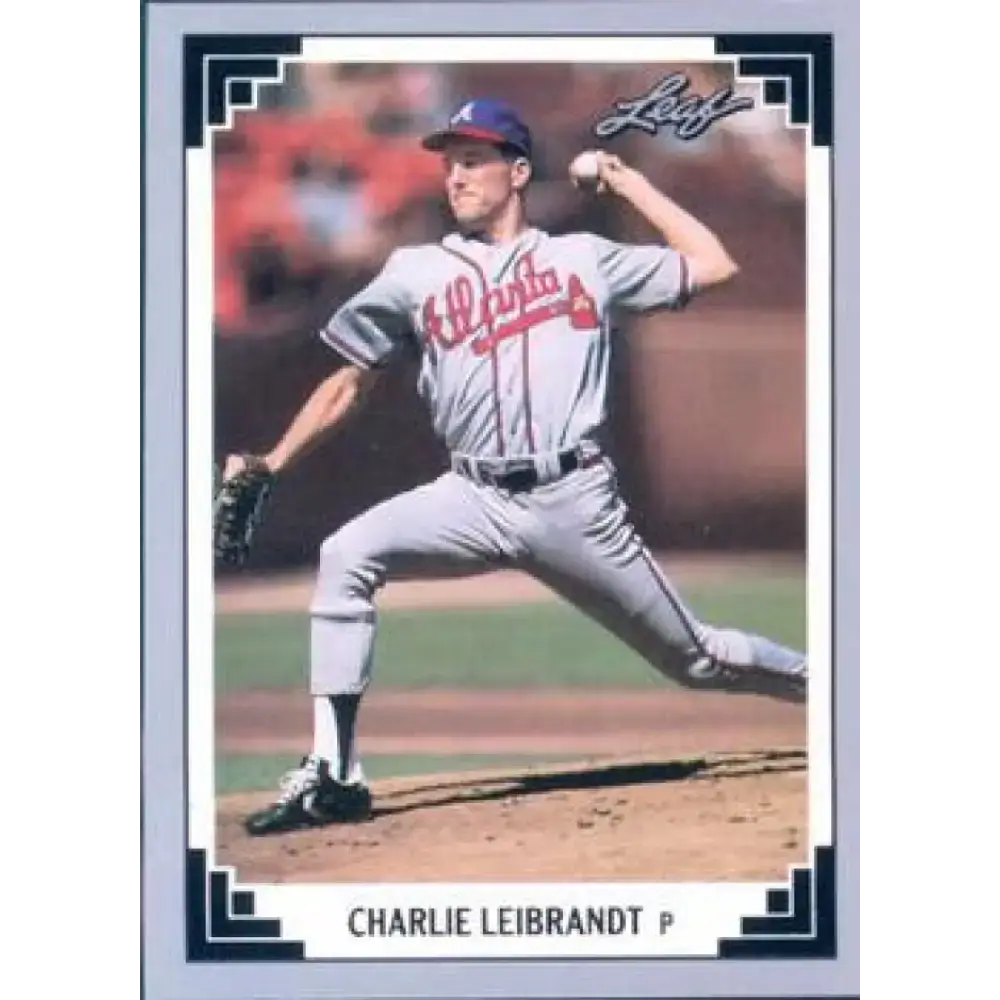 1991 Leaf #209 Charlie Leibrandt NM-MT Atlanta Braves Baseball Card - Baseball Card Single