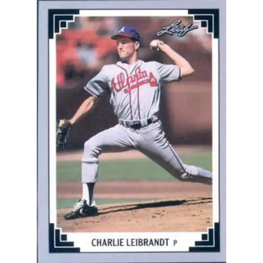 1991 Leaf #209 Charlie Leibrandt NM-MT Atlanta Braves Baseball Card - Baseball Card Single