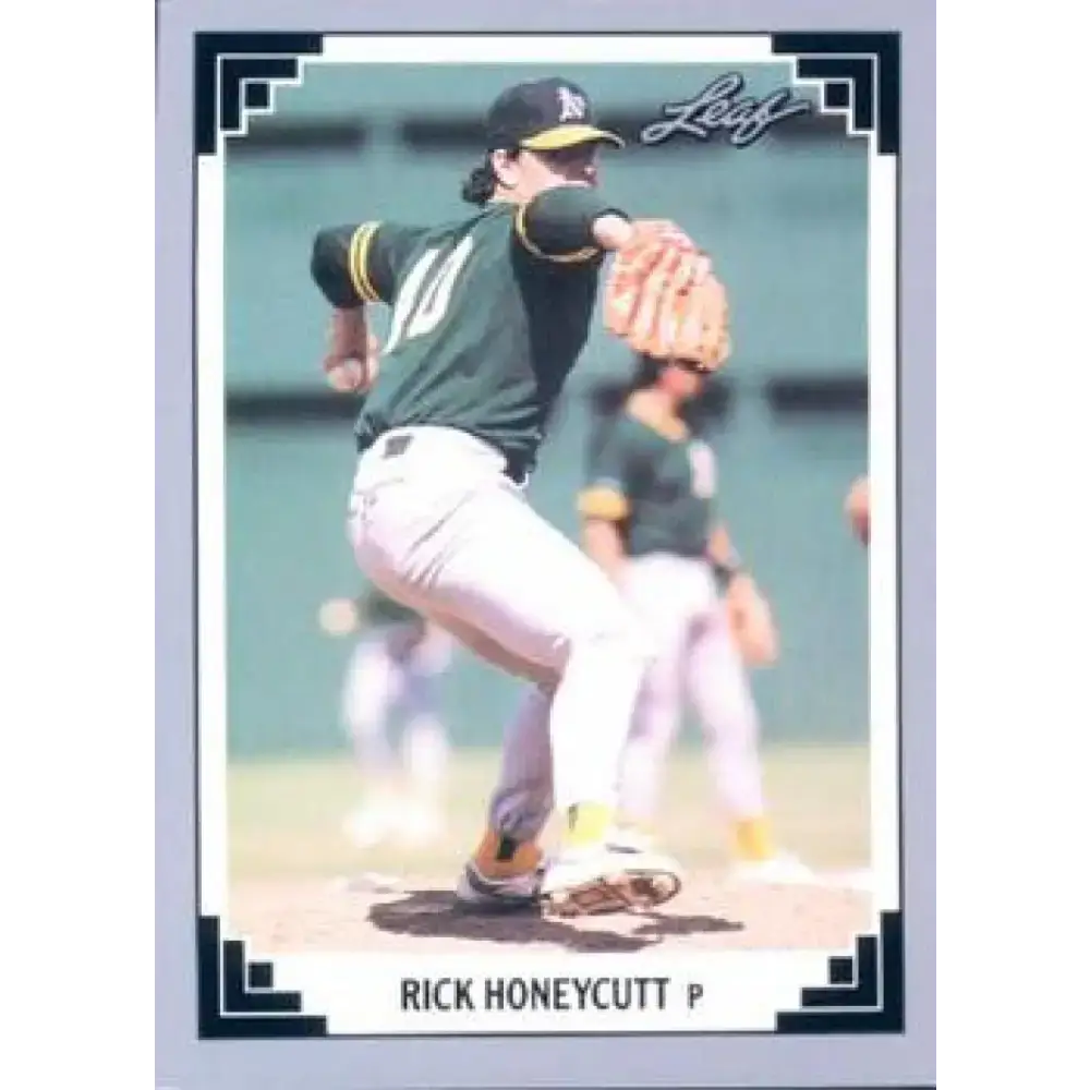 1991 Leaf #210 Rick Honeycutt NM-MT Oakland Athletics Baseball Card - Baseball Card Single