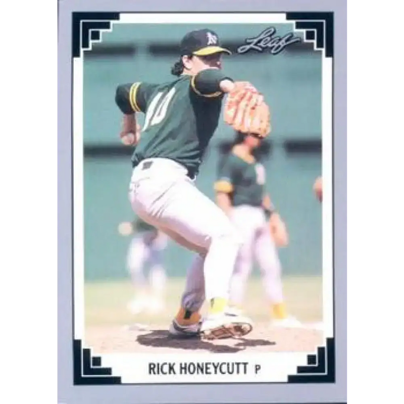 1991 Leaf #210 Rick Honeycutt NM-MT Oakland Athletics Baseball Card - Baseball Card Single
