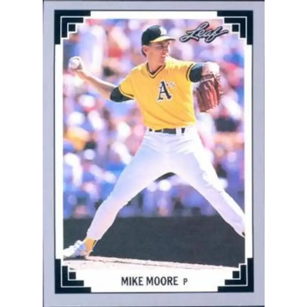 1991 Leaf #218 Mike Moore NM-MT Oakland Athletics Baseball Card - Baseball Card Single
