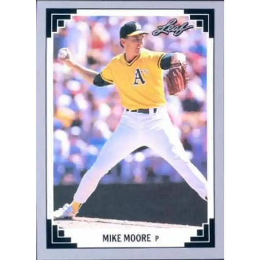 1991 Leaf #218 Mike Moore NM-MT Oakland Athletics Baseball Card - Baseball Card Single
