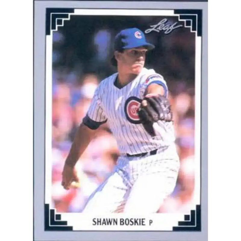 1991 Leaf #221 Shawn Boskie NM-MT Chicago Cubs Baseball Card - Baseball Card Single