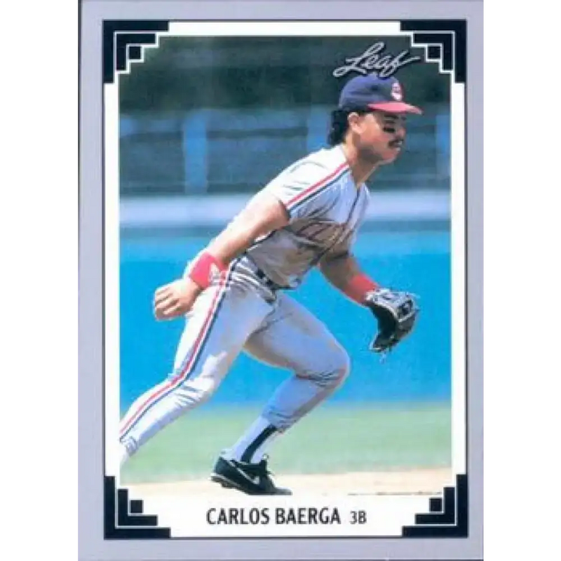 1991 Leaf #225 Carlos Baerga NM-MT Cleveland Indians Baseball Card - Baseball Card Single