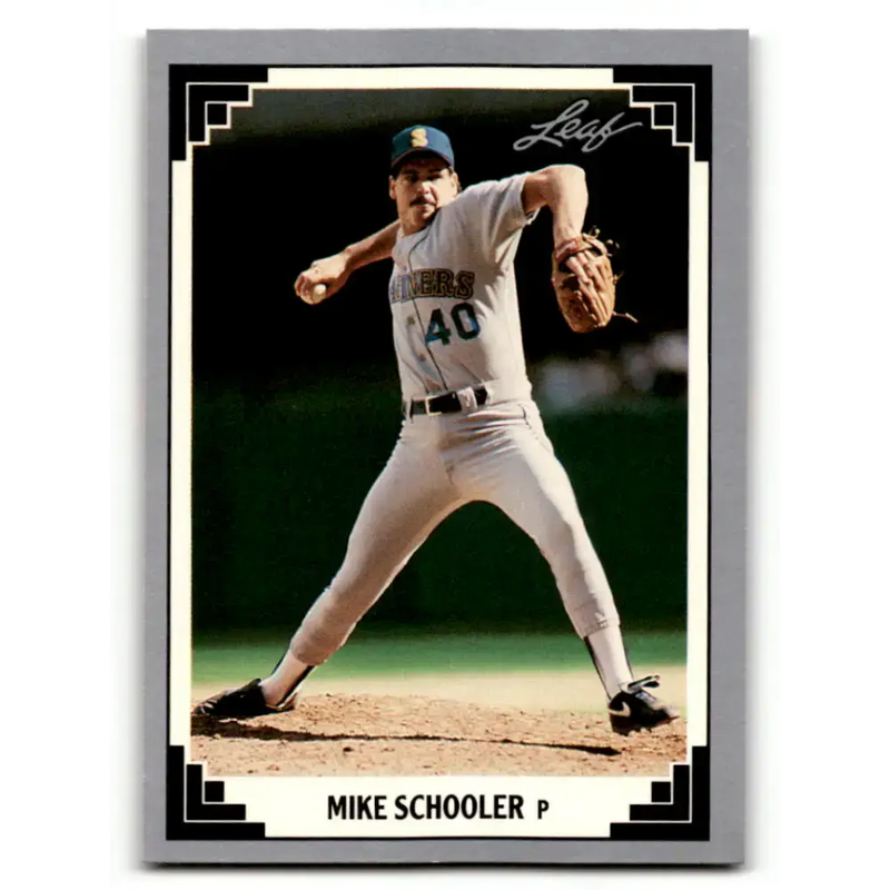 1991 Leaf #230 Mike Schooler NM-MT Seattle Mariners Baseball Card - Baseball Card Single