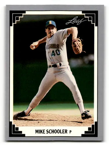 1991 Leaf #230 Mike Schooler NM Near Mint Mariners ID:55901 - Baseball Card Single
