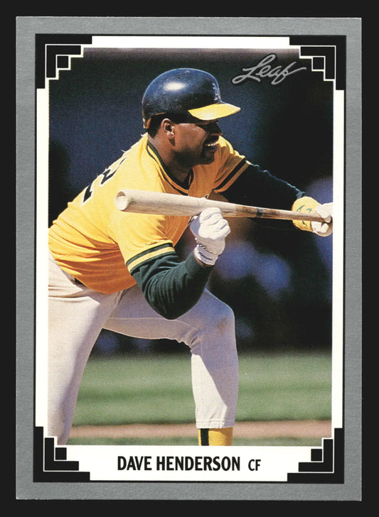 1991 Leaf #232 Dave Henderson Oakland Athletics - Baseball Card Single