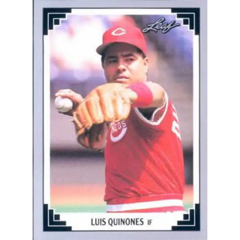1991 Leaf #233 Luis Quinones NM-MT Cincinnati Reds Baseball Card - Baseball Card Single