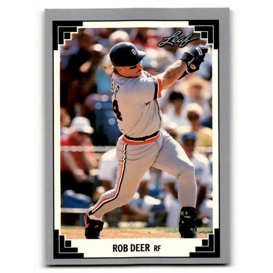 1991 Leaf #237 Rob Deer NM-MT Detroit Tigers Baseball Card - Baseball Card Single