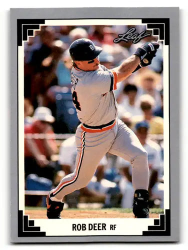 1991 Leaf #237 Rob Deer NM Near Mint Tigers ID:55900 - Baseball Card Single