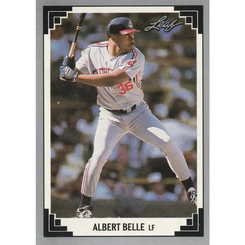 1991 Leaf #239 Albert Belle NM-MT Cleveland Indians Baseball Card - Baseball Card Single