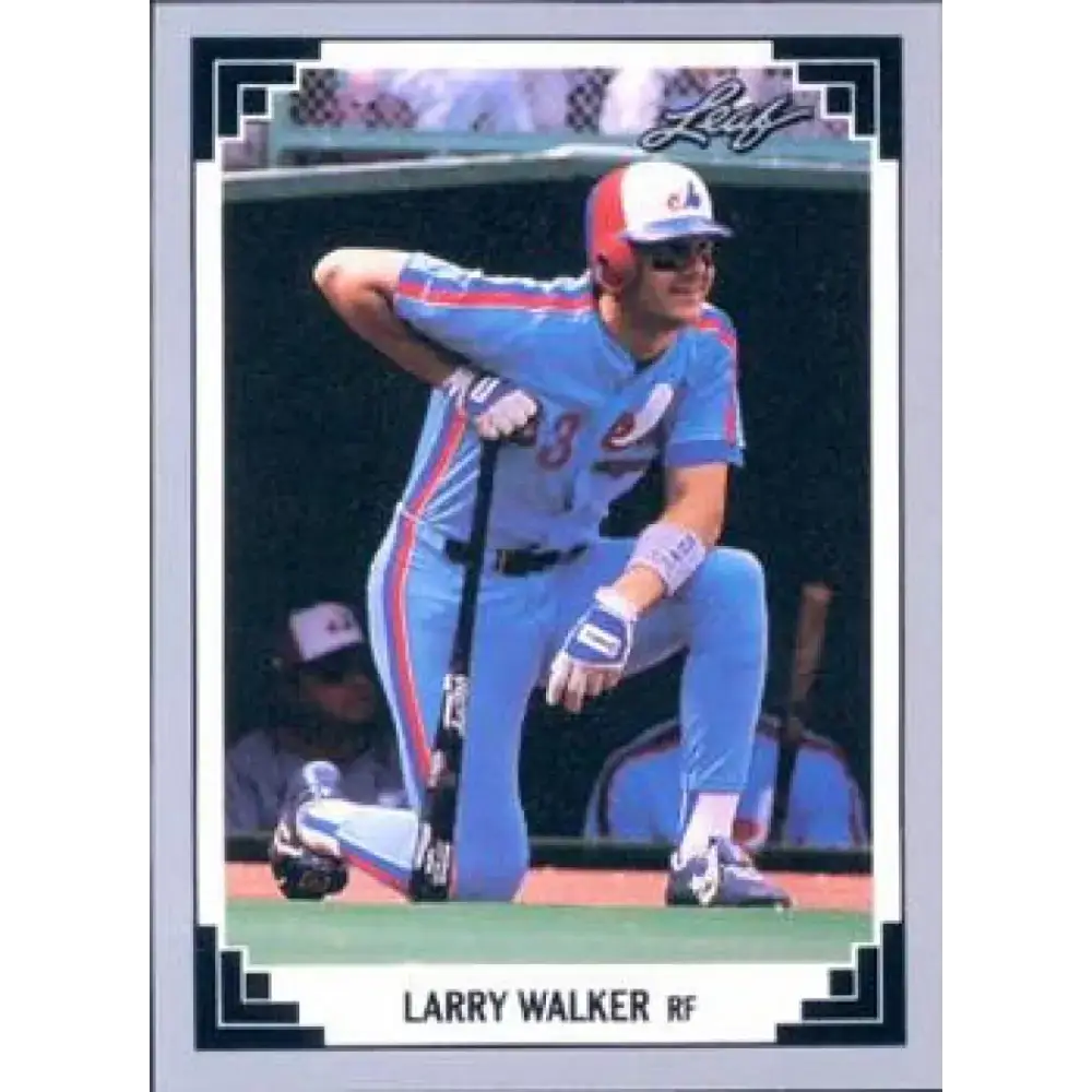 1991 Leaf #241 Larry Walker NM-MT Montreal Expos Baseball Card - Baseball Card Single