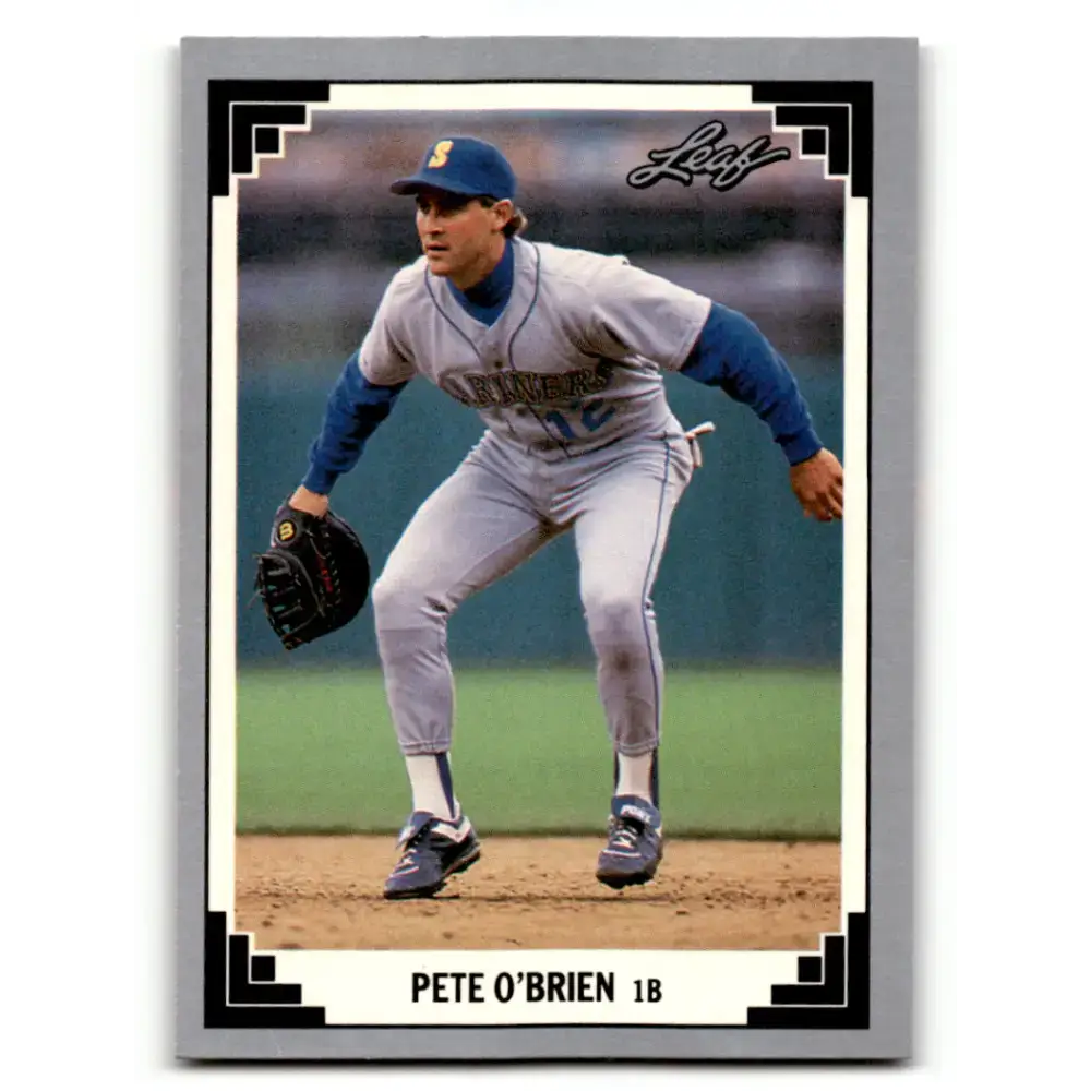 1991 Leaf #244 Pete O’Brien NM-MT Seattle Mariners Baseball Card - Baseball Card Single