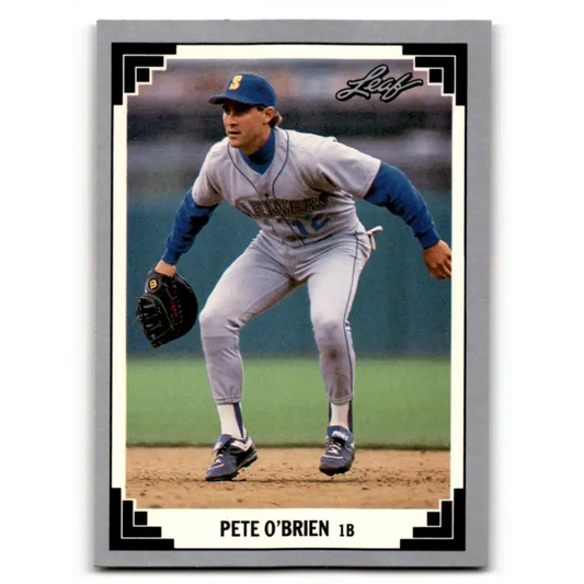 1991 Leaf #244 Pete O’Brien NM-MT Seattle Mariners Baseball Card - Baseball Card Single