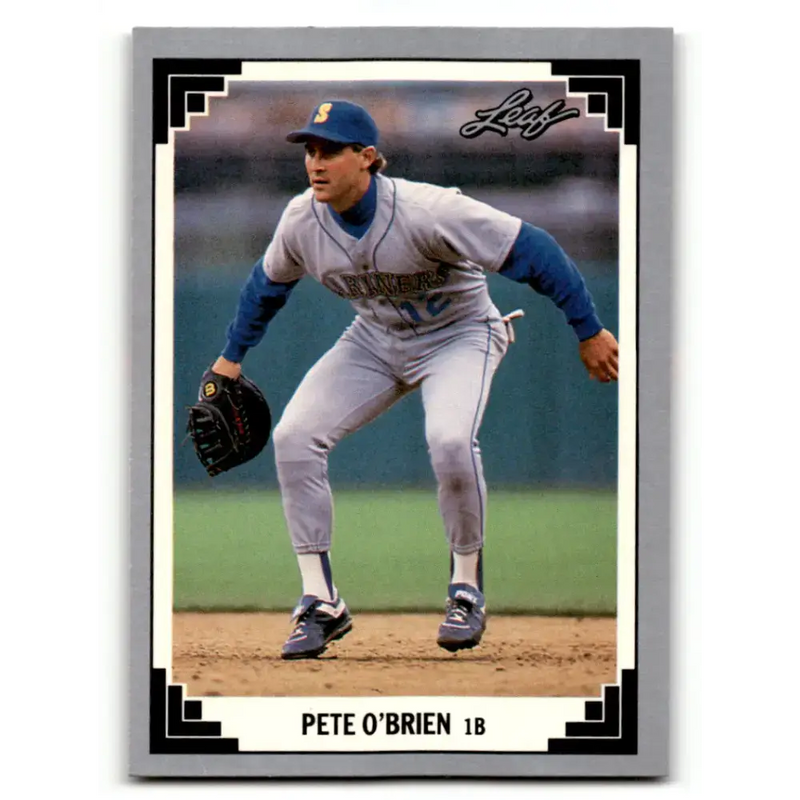 1991 Leaf #244 Pete O’Brien NM-MT Seattle Mariners Baseball Card - Baseball Card Single
