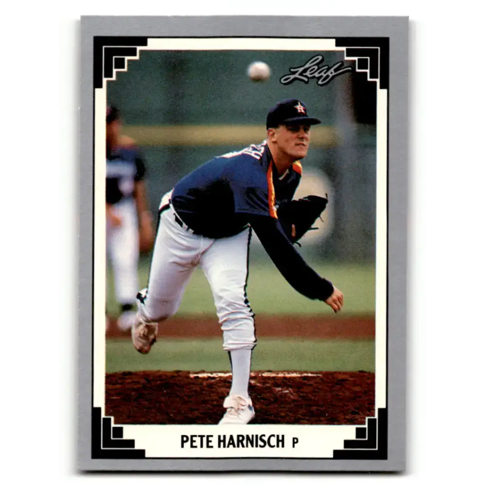 1991 Leaf #245 Pete Harnisch NM-MT Houston Astros Baseball Card - Baseball Card Single