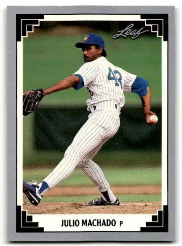 1991 Leaf #247 Julio Machado EX/NM Brewers - Baseball Card Single