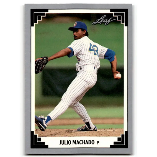 1991 Leaf #247 Julio Machado NM-MT Milwaukee Brewers Baseball Card - Baseball Card Single