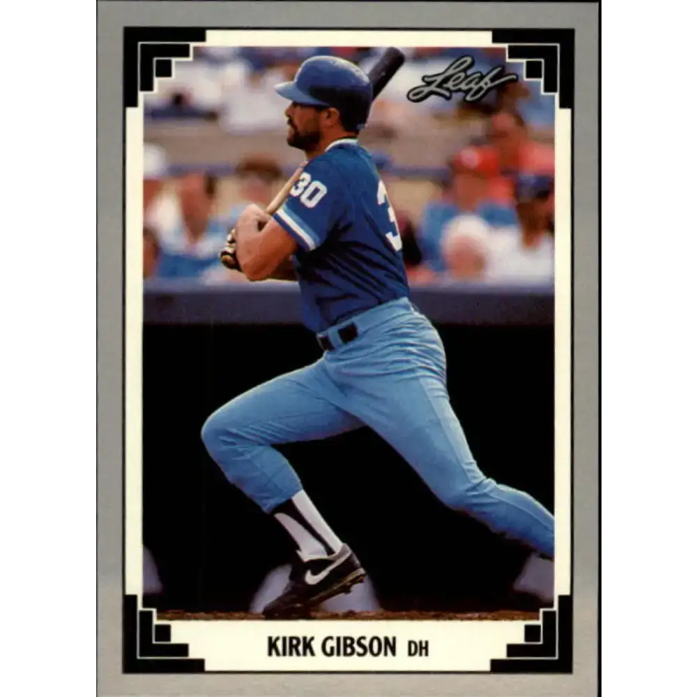 1991 Leaf #249 Kirk Gibson NM-MT Kansas City Royals Baseball Card - Baseball Card Single