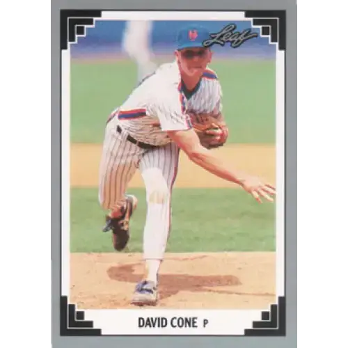 1991 Leaf #253 David Cone NM-MT New York Mets Baseball Card - Baseball Card Single