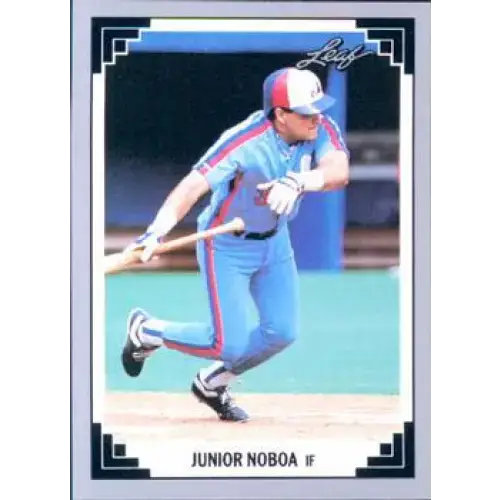 1991 Leaf #255 Junior Noboa NM-MT Montreal Expos Baseball Card - Baseball Card Single