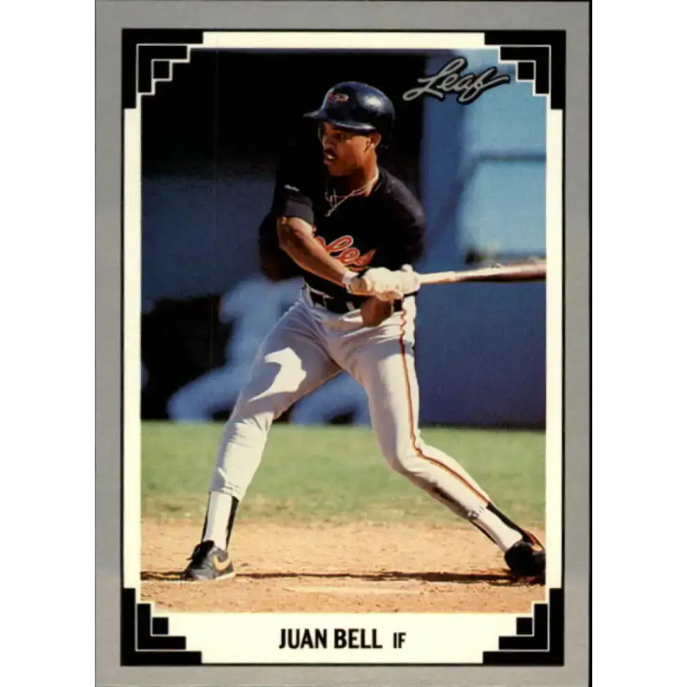 1991 Leaf #262 Juan Bell NM-MT Baltimore Orioles Baseball Card - Baseball Card Single