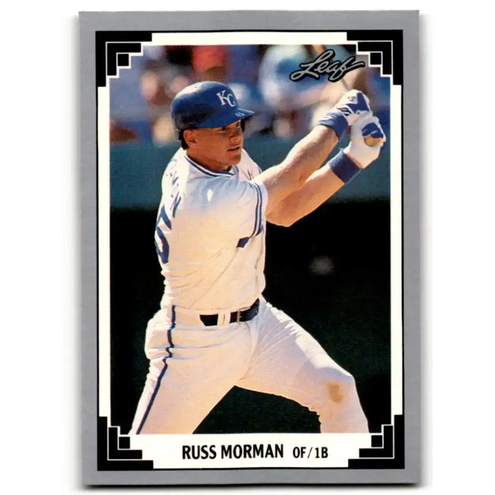 1991 Leaf #263 Russ Morman NM-MT Kansas City Royals Baseball Card - Baseball Card Single