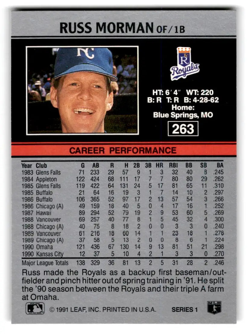 1991 Leaf #263 Russ Morman - Baseball Card Single