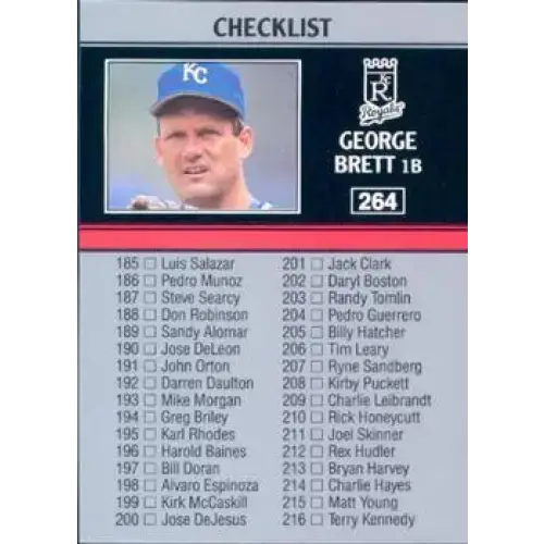 1991 Leaf #264 George Brett NM-MT Kansas City Royals Baseball Card - Baseball Card Single