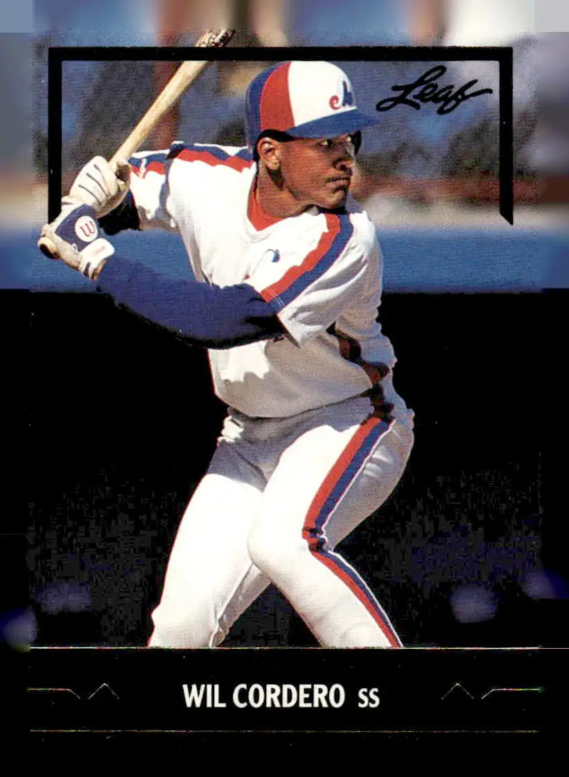 1991 Leaf #267 Wil Cordero Gold Rookies Numbered Variations - Baseball Card Single