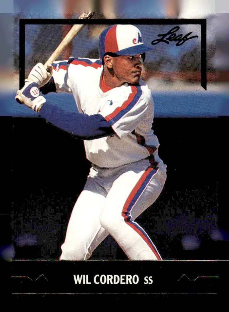 1991 Leaf #267 Wil Cordero Gold Rookies Numbered Variations - Baseball Card Single