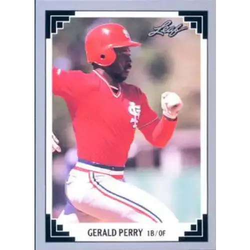 1991 Leaf #272 Gerald Perry NM-MT St. Louis Cardinals Baseball Card - Baseball Card Single