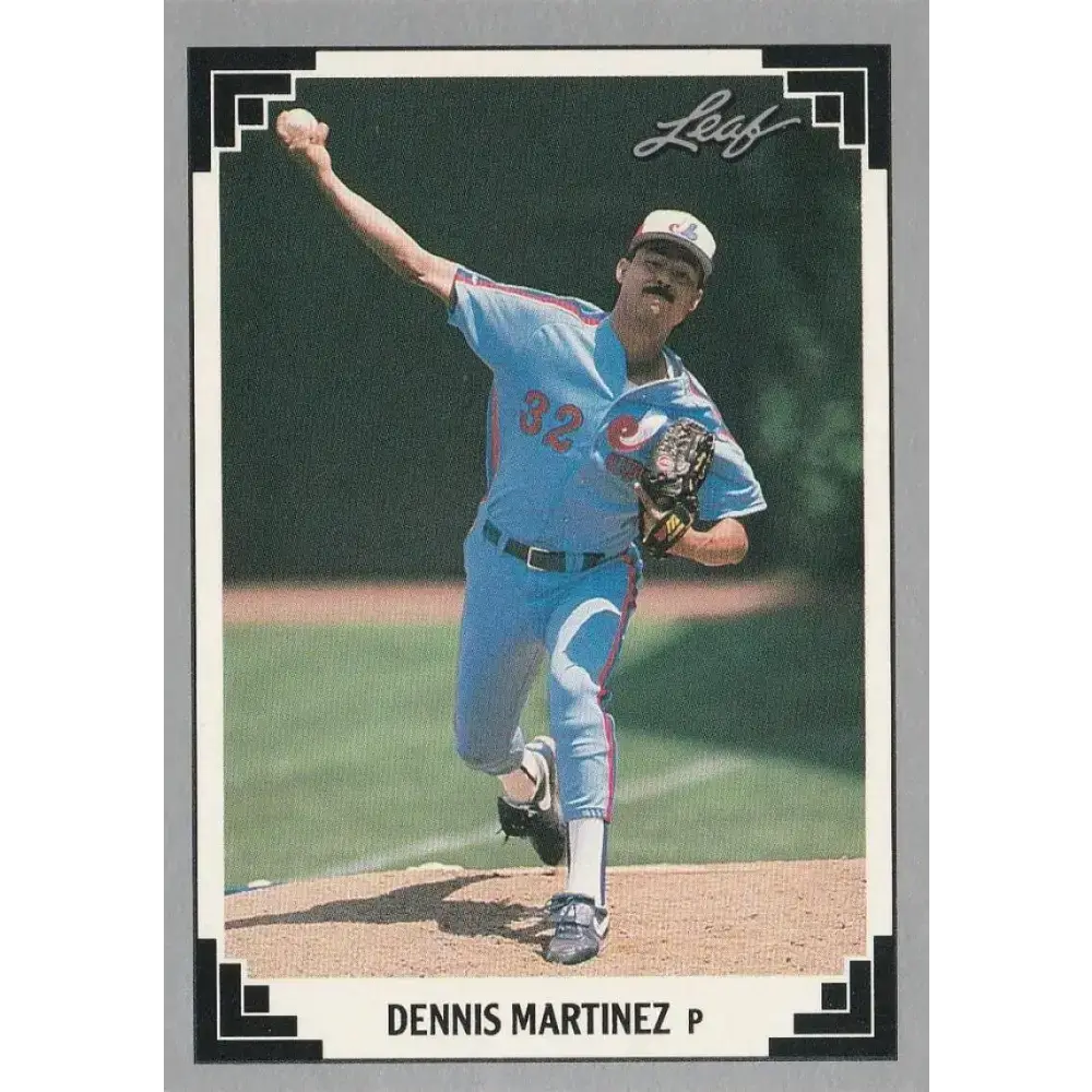 1991 Leaf #274 Dennis Martinez NM-MT Montreal Expos Baseball Card - Baseball Card Single