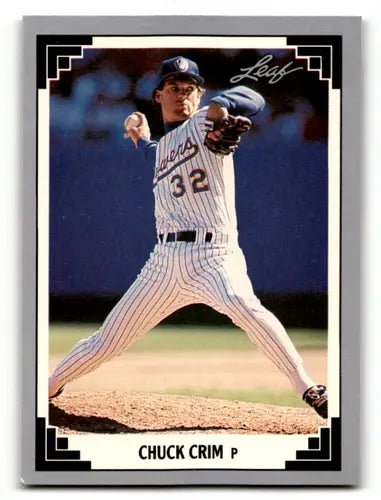 1991 Leaf #28 Chuck Crim EX/NM Brewers ID:55915 - Baseball Card Single