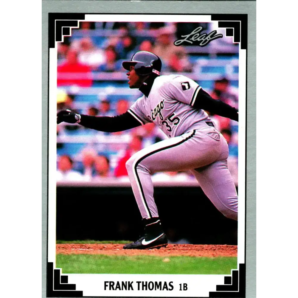 1991 Leaf #281 Frank Thomas NM-MT Chicago White Sox Baseball Card - Baseball Card Single