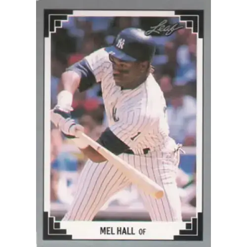 1991 Leaf #283 Mel Hall NM-MT New York Yankees Baseball Card - Baseball Card Single