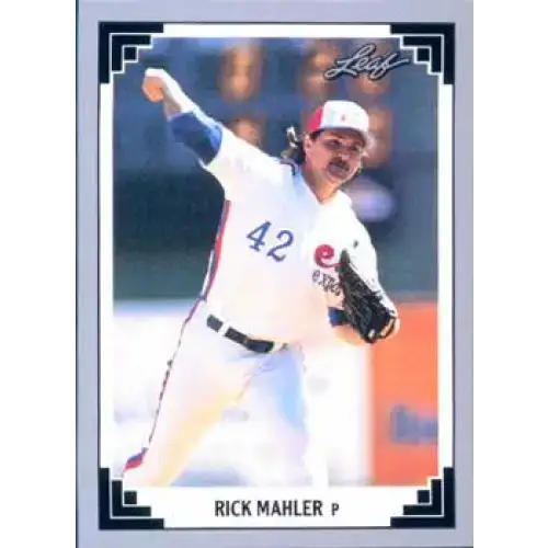 1991 Leaf #284 Rick Mahler NM-MT Montreal Expos Baseball Card - Baseball Card Single