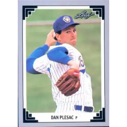 1991 Leaf #287 Dan Plesac NM-MT Milwaukee Brewers Baseball Card - Baseball Card Single