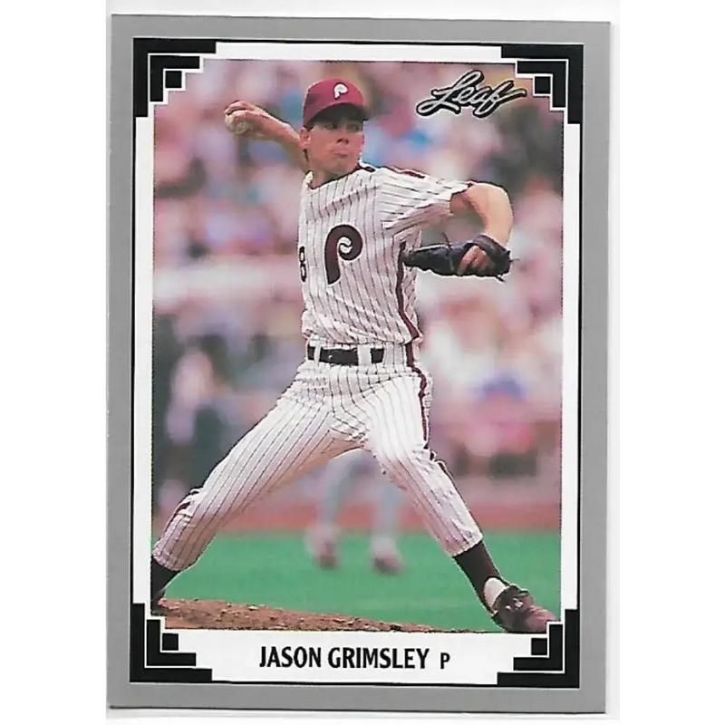 1991 Leaf #288 Jason Grimsley NM-MT Philadelphia Phillies Baseball Card - Baseball Card Single