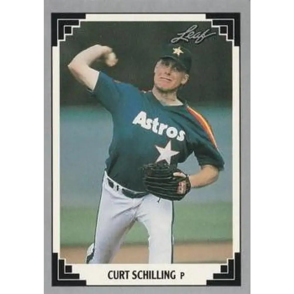 1991 Leaf #292 Curt Schilling NM-MT Houston Astros Baseball Card - Baseball Card Single