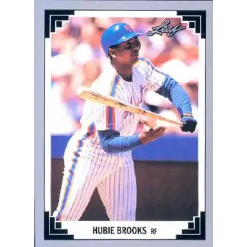 1991 Leaf #295 Hubie Brooks NM-MT New York Mets Baseball Card - Baseball Card Single